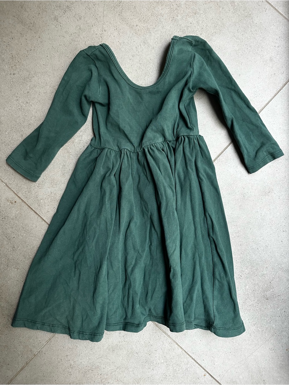 Alice + Ames 4T Girls Green Long Sleeve Twirl Dress